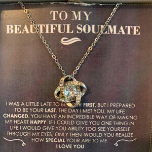 To my beautiful soulmate. Necklace Silver